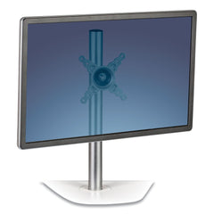 Fellowes Mfg Co. 180 Degree Rotation 180 Degree Pan Lotus Single Monitor Arm Kit for 26 in. Monitors Supports 17 lbs. - Silver