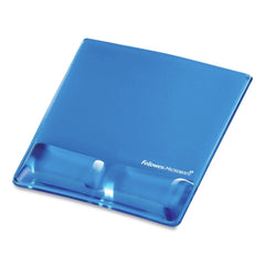 Fellowes Mfg Co. 8.25 in. x 9.87 in. Gel Wrist Support with Attached Mouse Pad - Blue