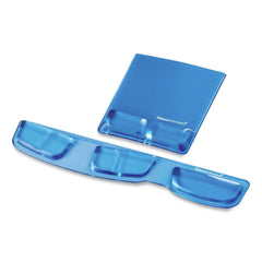 Fellowes Mfg Co. 8.25 in. x 9.87 in. Gel Wrist Support with Attached Mouse Pad - Blue