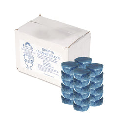 Fresh Products Drop-In Tank Non-Para Cleaner Block - Unscented Blue (72/Carton)