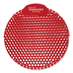 Fresh Products Slant7 with Terminator Urinal Screen - Forest Scent, Red (5/Box)
