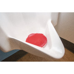 Fresh Products Slant7 with Terminator Urinal Screen - Forest Scent, Red (30/Carton)