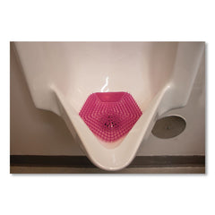 Boardwalk 0.11 oz Anti-Splash Urinal Screen - Apple Cinnamon Scent/Red (10/Carton)