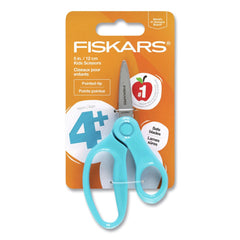 Fiskars 5 in. Long 1.75 in. Cut Length Pointed Tip Straight Handle Kids Scissors - Assorted