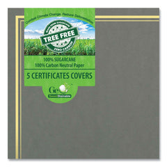 Geographics 9.75 in. x 12.5 in. Certificate/Document Cover - Gray With Gold Foil (5/Pack)
