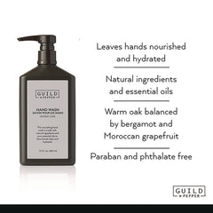 Guild+Pepper 12.2 oz Hand Wash - Warm Oak Scent (12/Carton)