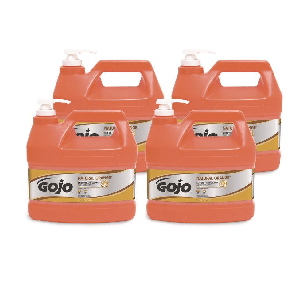 GOJO Industries 0945-04 1 gal. Natural Orange Smooth Hand Cleaner - Citrus Scent (4/Carton)
