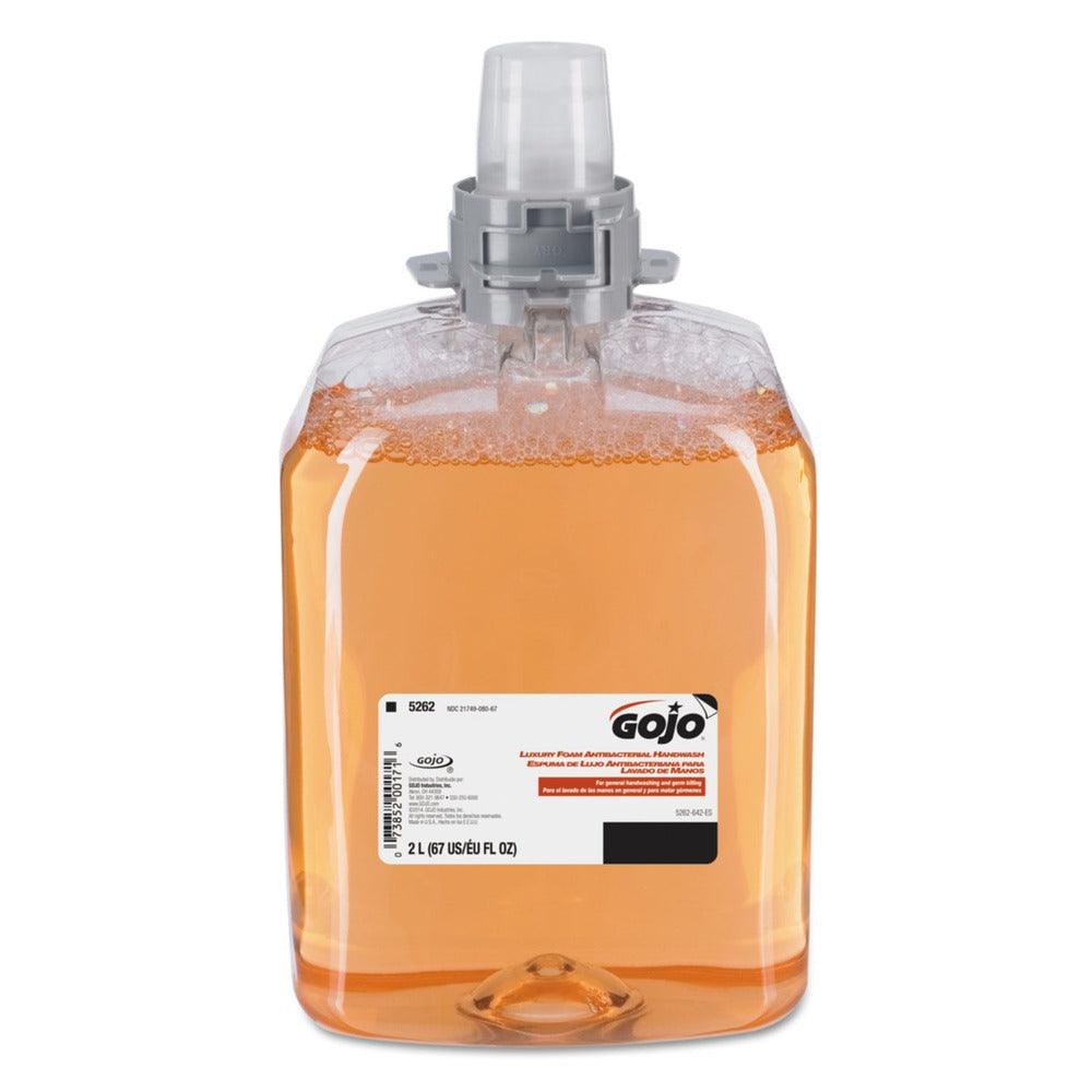 GOJO Industries 2,000 mL Luxury Foam Antibacterial Handwash Refill - Fresh Fruit Scent (2/Carton)