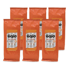 GOJO Industries 6285-06 FAST TOWELS 7.75 in. x 11 in. 2-Ply Hand Cleaning Towels - Fresh Citrus Blue (6/Carton)