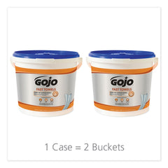 GOJO Industries 6299-02 FAST TOWELS 9 in. x 10 in. Hand Cleaning Towels - Fresh Citrus Blue (2/Carton)