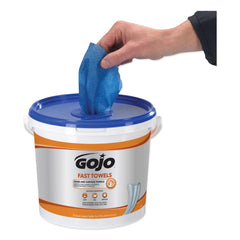 GOJO Industries 6299-02 FAST TOWELS 9 in. x 10 in. Hand Cleaning Towels - Fresh Citrus Blue (2/Carton)