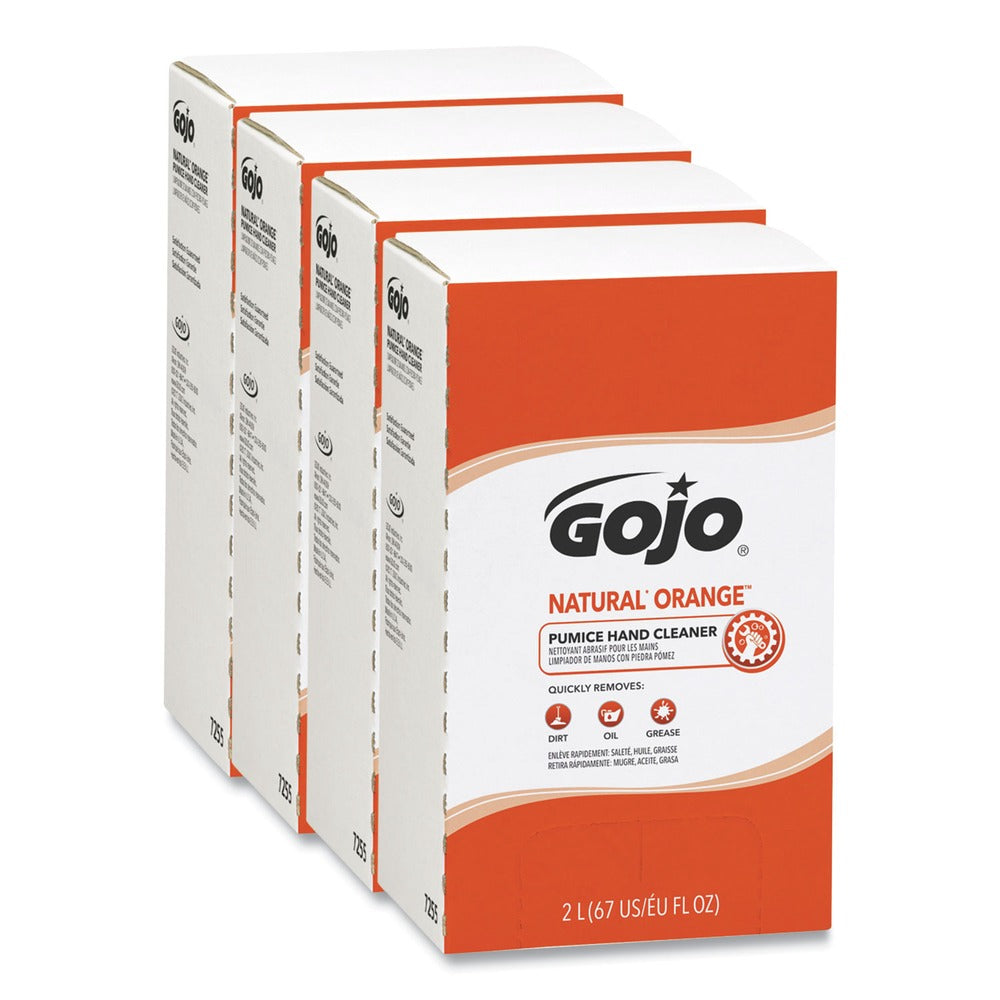 GOJO Industries 2000 mL NATURAL ORANGE Pumice Hand Cleaner Refill - Citrus Scent (4/Carton)