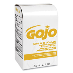 GOJO Industries 9127-12 800 mL Gold and Klean Lotion Soap Bag-in-Box Dispenser Refill - Floral Balsam (12/Carton)