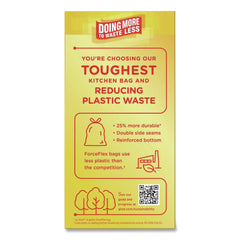 Glad ForceFlex MaxStrength 24 in. x 28 in. 13 Gallon Tall Kitchen Drawstring Trash Bags - Fresh Clean Scent/White (204/Carton)