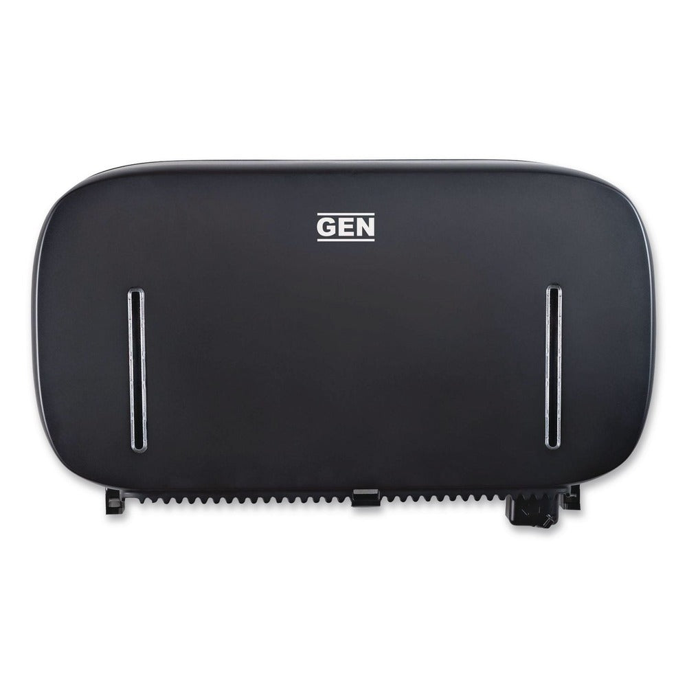 GEN 11.6 in. x 4.84 in. x 19.95 in. Twin JBT Tissue Dispenser - Black