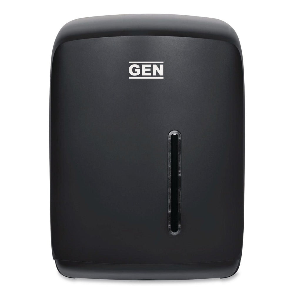 GEN 8.99 in. x 8.7 in. x 12.65 in. Centerpull Roll Towel Dispenser - Black
