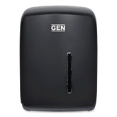 GEN 8.99 in. x 8.7 in. x 12.65 in. Centerpull Roll Towel Dispenser - Black