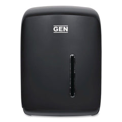 GEN 8.99 in. x 8.7 in. x 12.65 in. Centerpull Roll Towel Dispenser - Black