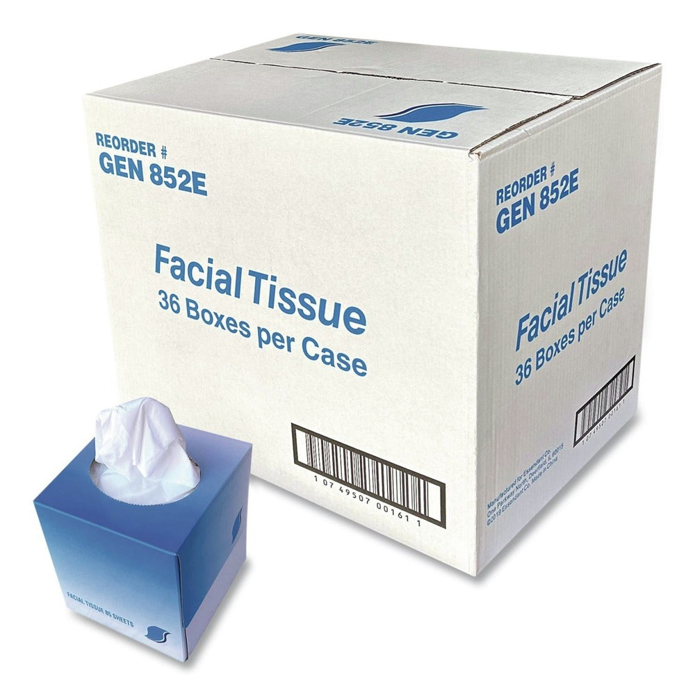GEN 2-Ply Facial Tissue Cube Box - White (36 Boxes/Carton)