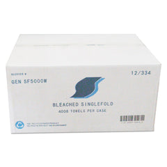 GEN GENSF5000W 9 in. x 9.45 in. Single-Fold Paper Towels - White (4008/Carton)