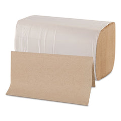 GEN GENSF5001K 1-Ply 9 in. x 9.25 in. Single-Fold Paper Towels - Kraft (334/Pack, 12 Packs/Carton)