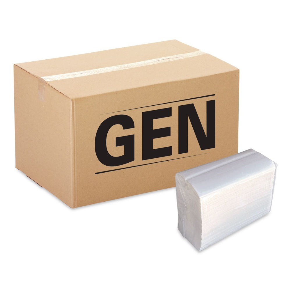 GEN 1-Ply 7 in. x 13-1/4 in. Tall-Fold Napkins - White (10000/Carton)