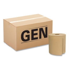 GEN 8 in. x 800 ft. 1 Ply Hardwound Towels - Brown (6/Carton)