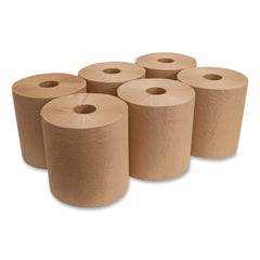 GEN 8 in. x 800 ft. 1 Ply Hardwound Towels - Brown (6/Carton)