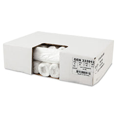 Boardwalk Z6639LN GR1 33 Gallon 9 mic 33 in. x 39 in. Perforated Roll High-Density Can Liners - Natural (25 Bags/Roll, 20 Rolls/Carton)