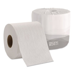 Georgia Pacific Professional 1-Ply Pacific Blue Basic Embossed Septic Safe Bathroom Tissue - White (80 Rolls/Carton)