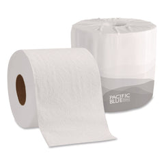 Georgia Pacific Professional 2-Ply Septic Safe Pacific Blue Basic Embossed Bathroom Tissue - White (80 Rolls/Carton)