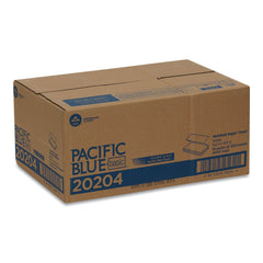 Georgia Pacific Professional 20204 9.2 in. x 9.4 in. 1-Ply Pacific Blue Basic Folded Paper Towel - White (4000/Carton)