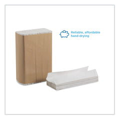 Georgia Pacific Professional 20204 9.2 in. x 9.4 in. 1-Ply Pacific Blue Basic Folded Paper Towel - White (4000/Carton)