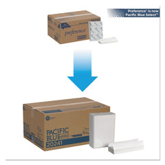 Georgia Pacific Professional 20241 10.1 in. x 10.1 in. 1-Ply Pacific Blue Select C-Fold Paper Towel - White (2400/Carton)