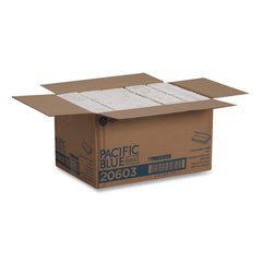 Georgia Pacific Professional 20603 10.1 in. x 13.2 in. 1-Ply Pacific Blue Basic C-Fold Paper Towels - White (2400/Carton)