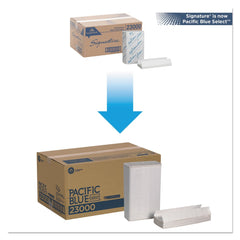 Georgia Pacific Professional 23000 10.1 in. x 12.7 in. 2-Ply Pacific Blue Select C-Fold Paper Towels - White (1440/Carton)