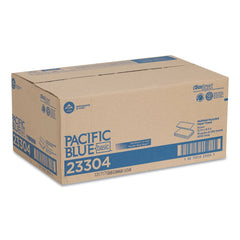 Georgia Pacific Professional 23304 9.2 in. x 9.4 in. 1-Ply Pacific Blue Basic M-Fold Paper Towels - Brown (16 Packs/Carton)