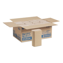 Georgia Pacific Professional 23304 9.2 in. x 9.4 in. 1-Ply Pacific Blue Basic M-Fold Paper Towels - Brown (16 Packs/Carton)