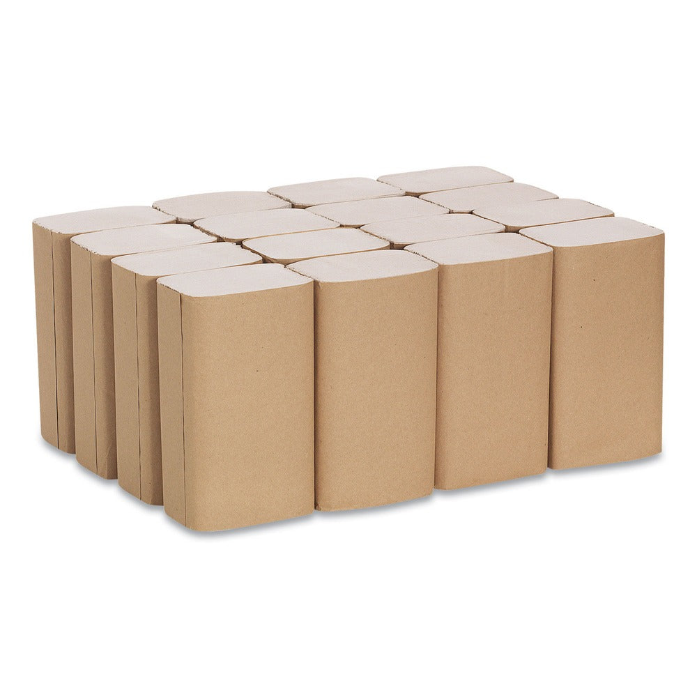 Georgia Pacific Professional 23504 10.25 in. x 9.25 in. 1-Ply Pacific Blue Basic S-Fold Paper Towels - Brown (4000/Carton)