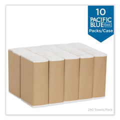 Georgia Pacific Professional 25190 10.1 in. x 12.7 in. 1-Ply Pacific Blue Basic C-Fold Paper Towel - White (2400/Carton)