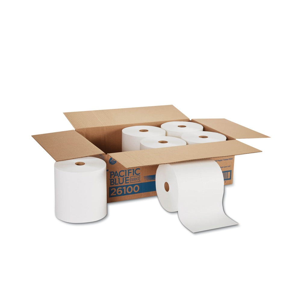 Georgia Pacific Professional 7.78 in. x 1000 ft. 1-Ply Pacific Blue Basic Paper Towels - White (6 Rolls/Carton)