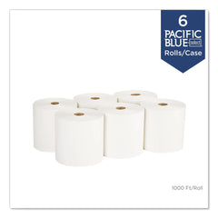 Georgia Pacific Professional 7.78 in. x 1000 ft. 1-Ply Pacific Blue Basic Paper Towels - White (6 Rolls/Carton)