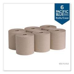Georgia Pacific Professional 7.78 in. x 800 ft. 1-Ply Pacific Blue Basic Paper Towels - Brown (6 Rolls/Carton)