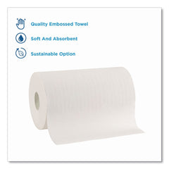 Georgia Pacific Professional 26610 9 in. x 400 ft. 1-Ply Hardwound Nonperforated Paper Towel Roll - White (6 Rolls/Carton)