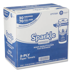 Georgia Pacific Professional 2717201 11 in. x 8.8 in. 2-Ply Sparkle Premium Perforated Paper Kitchen Towel Roll - White (30 Rolls/Carton)
