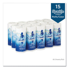 Georgia Pacific Professional 2717714 11 in. x 8.8 in. 2-Ply Sparkle Premium Perforated Paper Kitchen Towel Roll - White (15 Rolls/Carton)