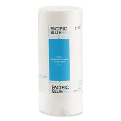Georgia Pacific Professional 27300 11 in. x 8.8 in. 2-Ply Pacific Blue Select Perforated Paper Kitchen Roll Towels - White (100/Roll)