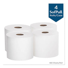 Georgia Pacific Professional 28143 SofPull 7.8 in. x 15 in. 1-Ply Perforated Paper Towel - White (560/Roll, 4-Rolls/Carton)