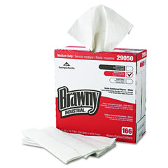 Georgia-Pacific 9.25 in. x 16.69 in. 4-Ply Medium Duty Scrim Reinforced Wipers - Unscented, White (166/Box, 5-Boxes/Carton)