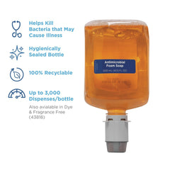 Georgia Pacific Professional 1200 mL Pacific Blue Ultra Antimicrobial Foam Soap Manual Dispenser Refill - Pacific Citrus (4/Carton)